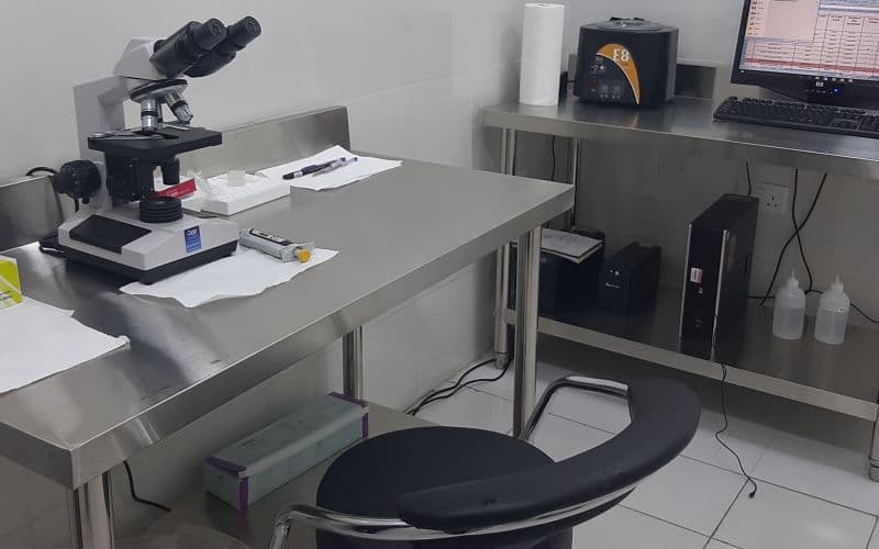 Laboratory work area