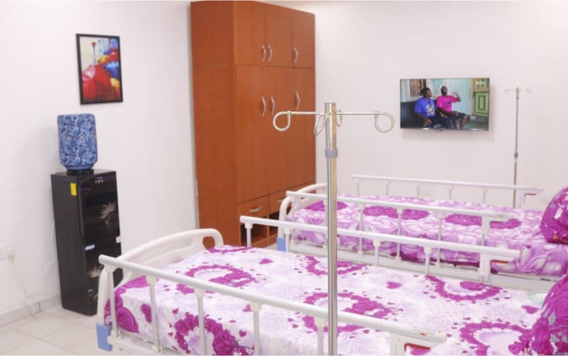 Clinic corridor and waiting area